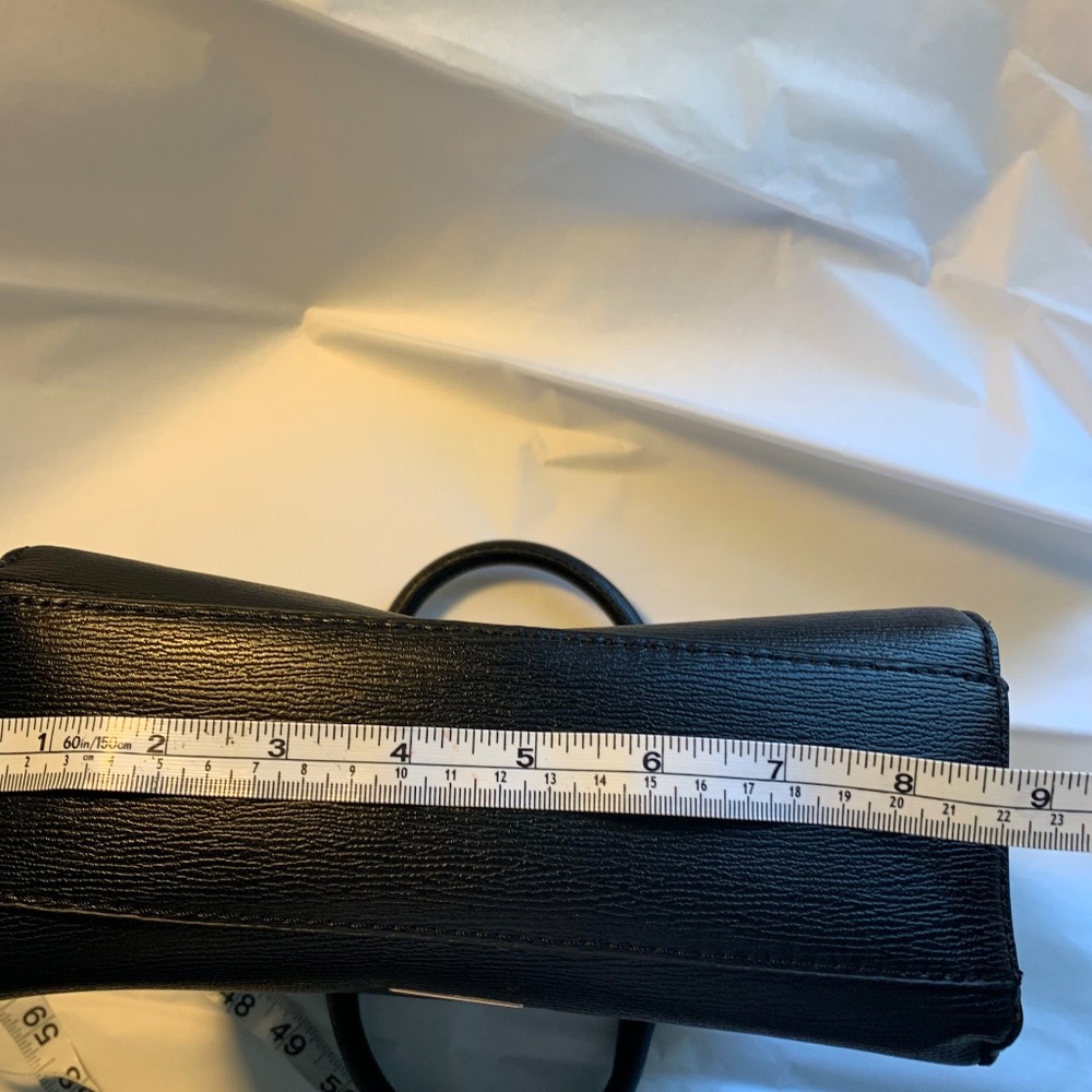 ALDO Black Structured Handbag with Top Handles & Shoulder Strap - Picture 6 of 13